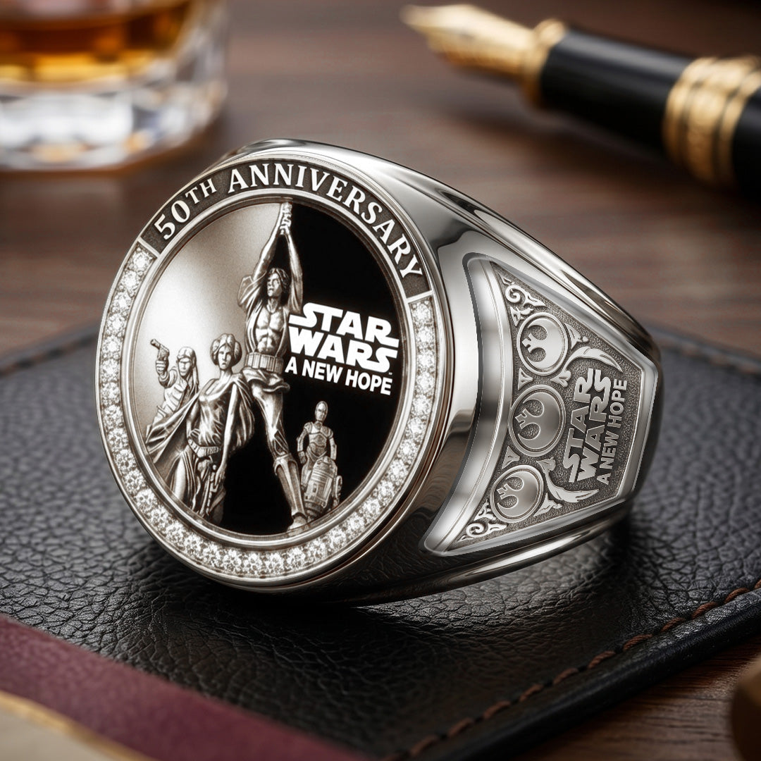 Star Wars 50th Anniversary 3D Engraved Ring – TMTHU7412
