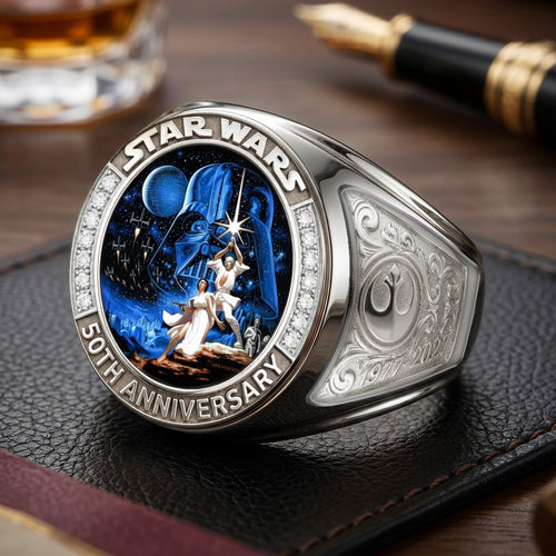 Star Wars 50th Anniversary 3D Engraved Ring – TMTHU7413