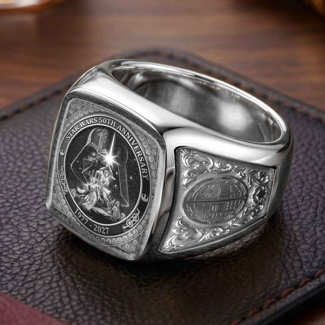 Star Wars 50th Anniversary 3D Engraved Ring – TMTHU7458