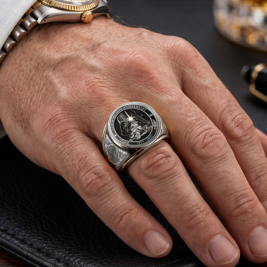 Star Wars 50th Anniversary 3D Engraved Ring – TMTHU7458