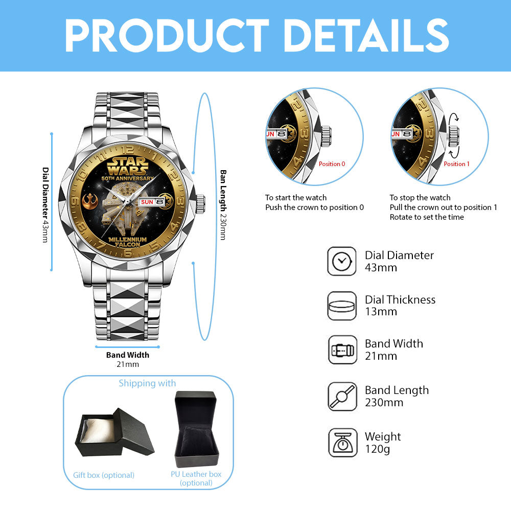 Star Wars 50th Anniversary Alloy Luxury Quartz Watch - TMTHU7200