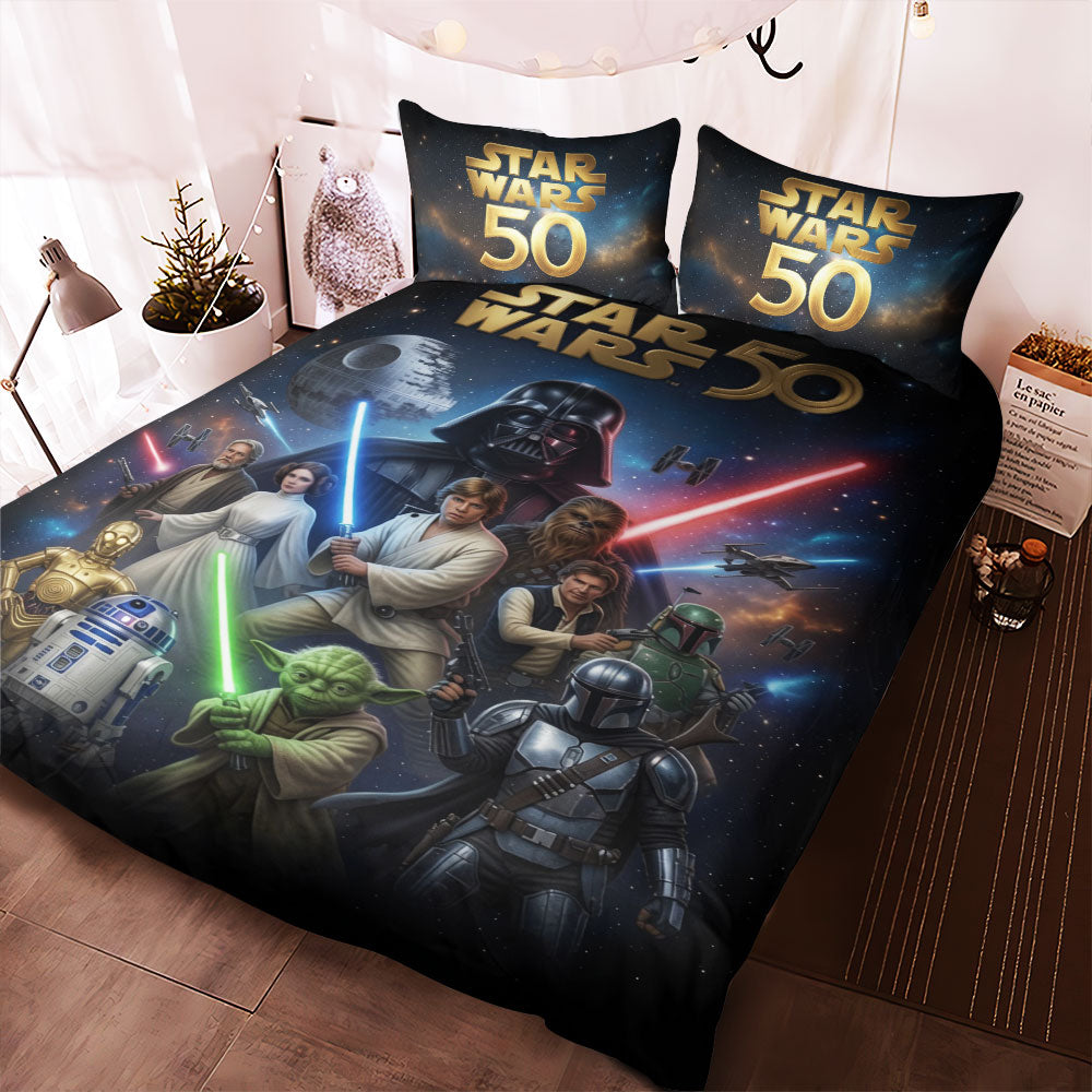 Star Wars 50th Anniversary 3-Piece Duvet Bedding Set – TMTHU7473