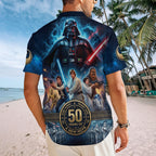 Star Wars 50th Anniversary Short Sleeve Button-Down Shirt – TMTHU7542