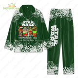 Star Wars Pajama Set Baby Yoda Pajamas Christmas Movie and Coffee Holiday Xmas PJs