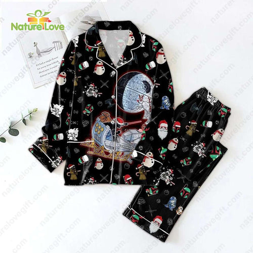 Star Wars The Black The Mandalorian Star Wars Xmas Pajamas