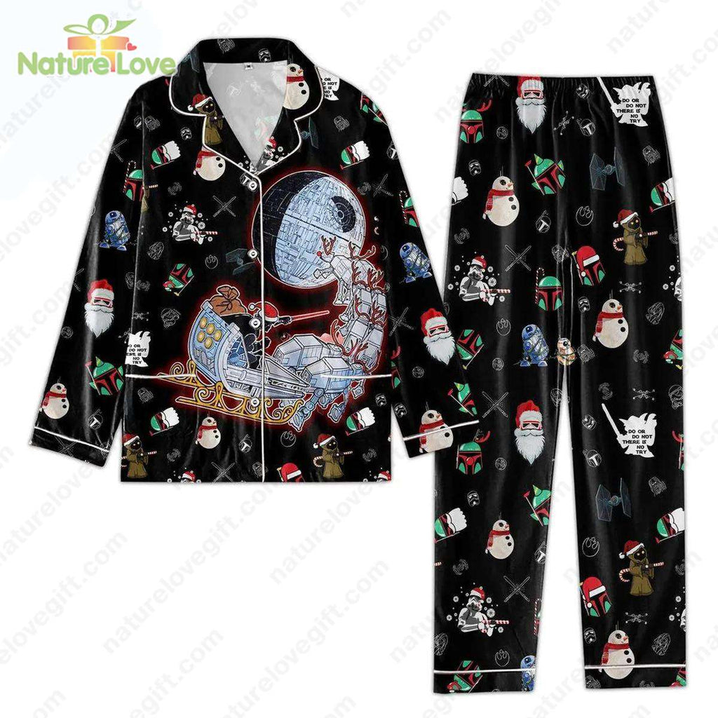 Star Wars The Black The Mandalorian​ Star Wars Xmas Pajamas​