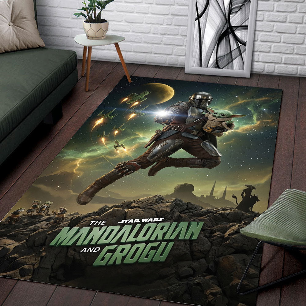Star Wars: The Mandalorian and Grogu Rectangular Rug – TMTHU6950
