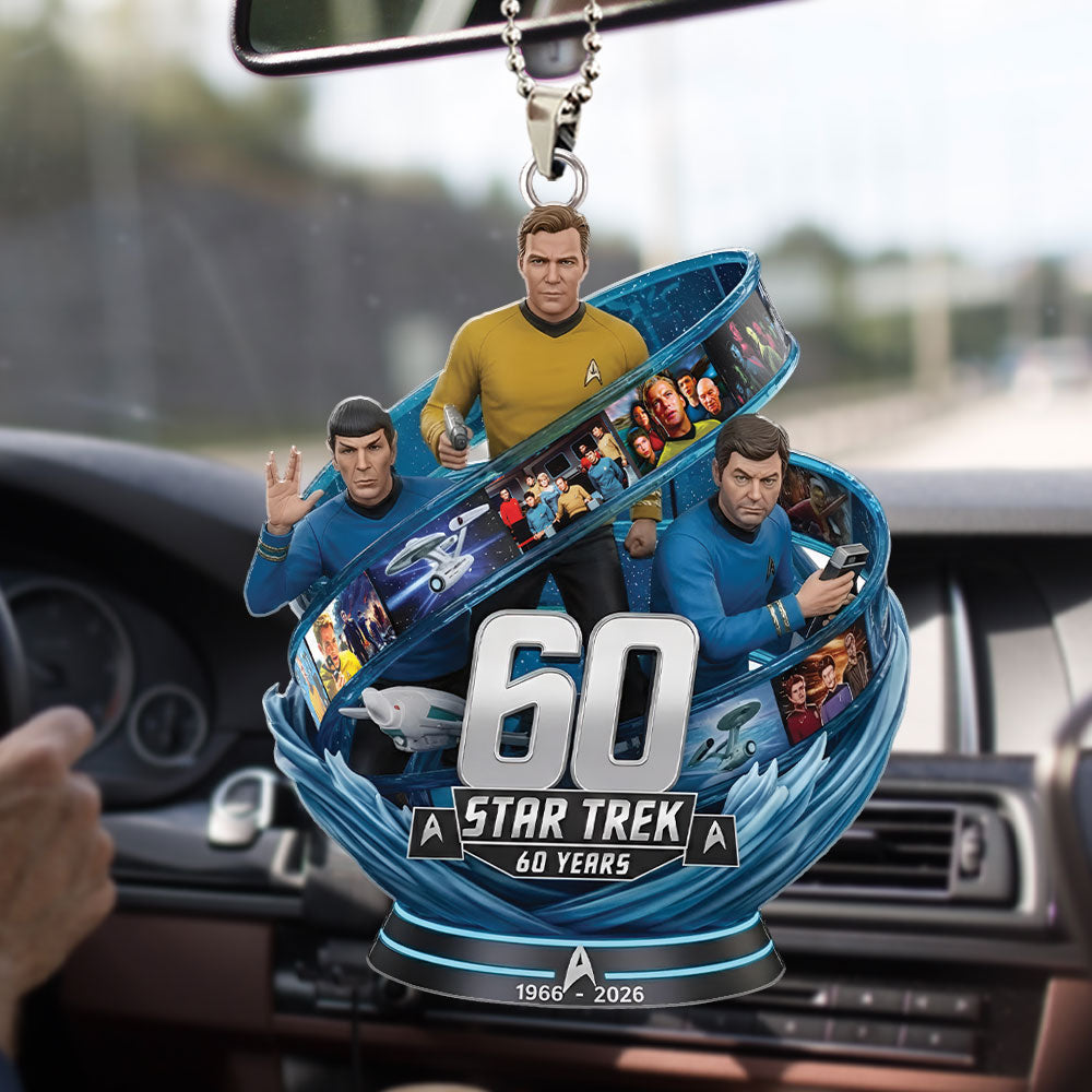 Star Trek 60th Anniversary Custom shape 2-sided Acrylic Car Ornament – TMTHU3844
