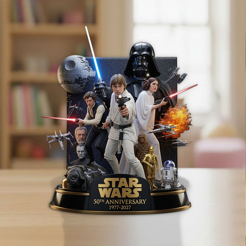 Star Wars 50th Anniversary Custom Shape Acrylic Plaque – TANTN23567