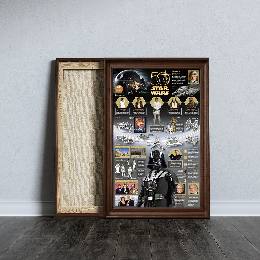 Star Wars 50th Anniversary Rectangle Canvas With Inner Frame – TMTHU4350