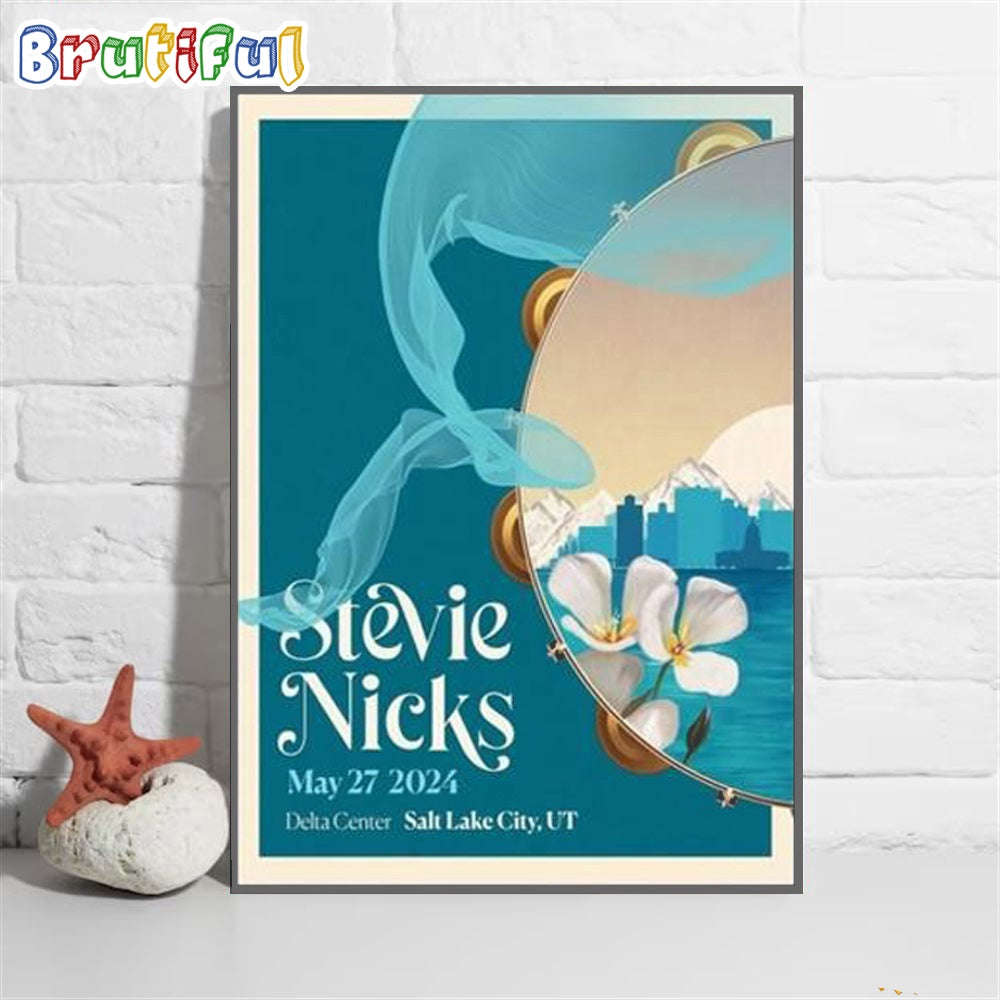 Stevie Nicks Tour 2024 Salt Lake City Ut Wall Art Poster Canvas