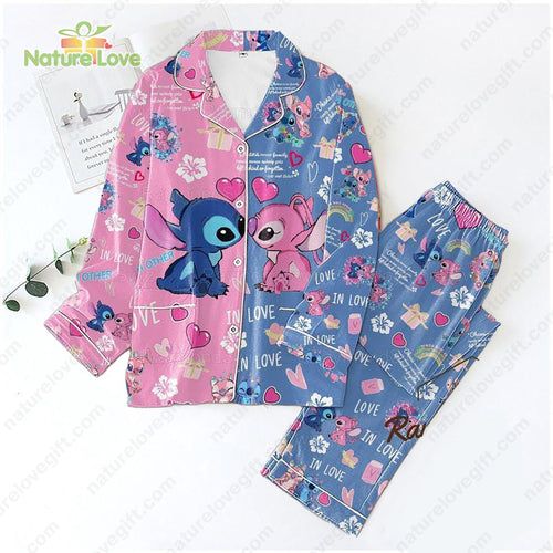 Stitch And Angel Pajamas Cute Stitch Disney Sleepwear