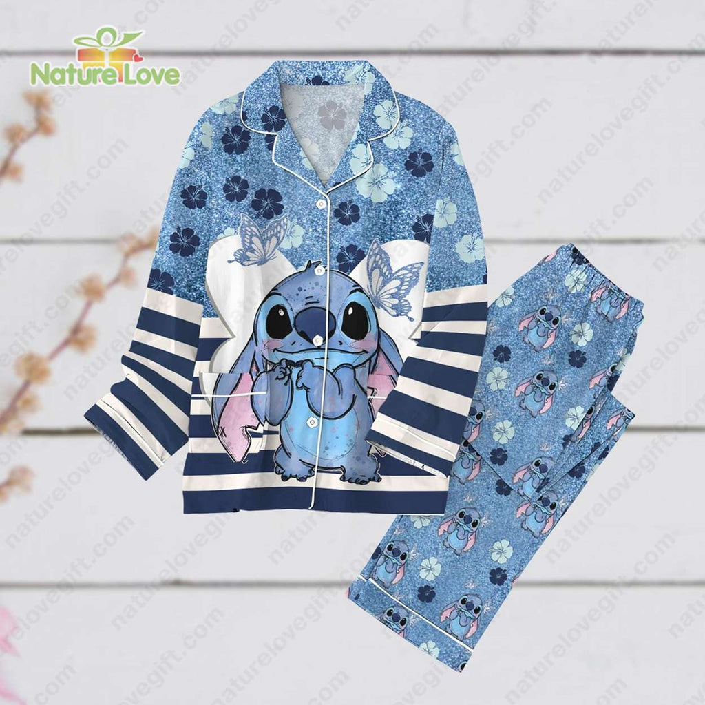 Stitch Onesie Pajamas Set Cute Stitch Pajamas for Disney Fans