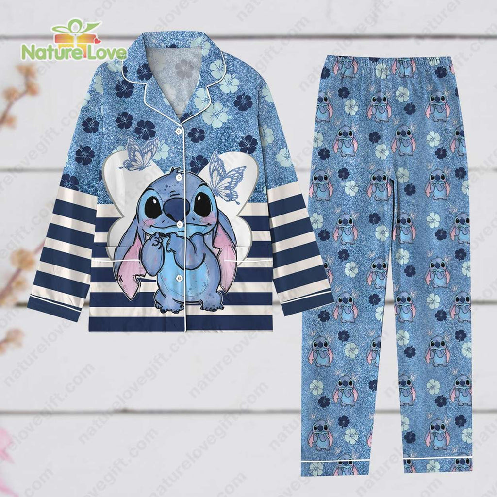 Stitch Onesie Pajamas Set Cute Stitch Pajamas for Disney Fans