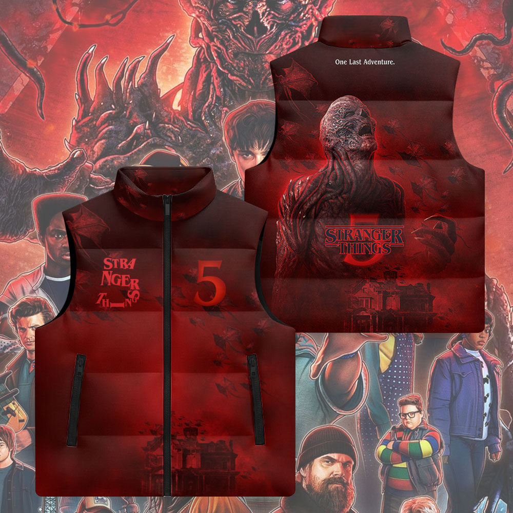 Stranger Things 3D Sleeveless Down Jacket – TMTHU3146