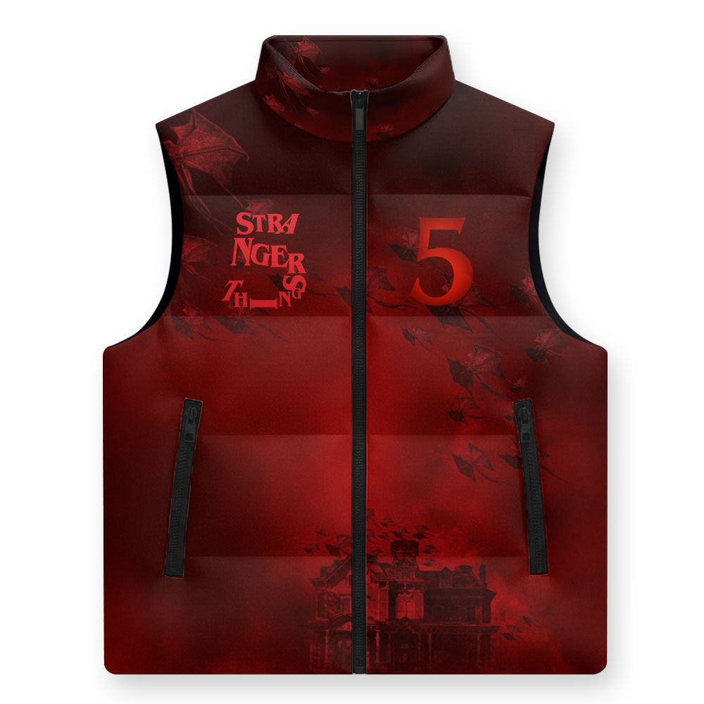 Stranger Things 3D Sleeveless Down Jacket – TMTHU3146
