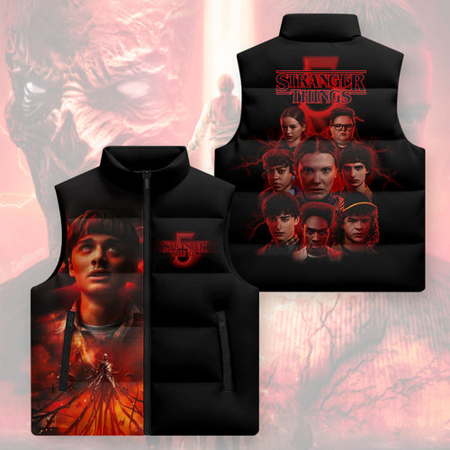 Stranger Things 3D Sleeveless Down Jacket – GNENEW785