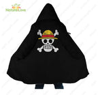 Straw Hats Jolly Roger One Piece Cloak Coat Skull Hooded Winter Shirt