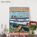 Summerfest June 20-22, 27-29, July 4-6 2024 Milwaukee Wisconsin Wall Art Poster Canvas