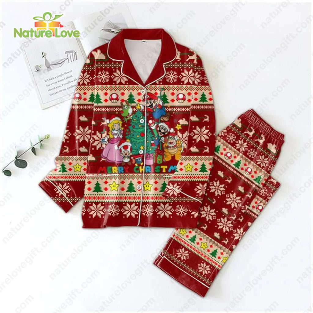 Super Mario and Friends​ Merry Christmas Mario Christmas Pajamas