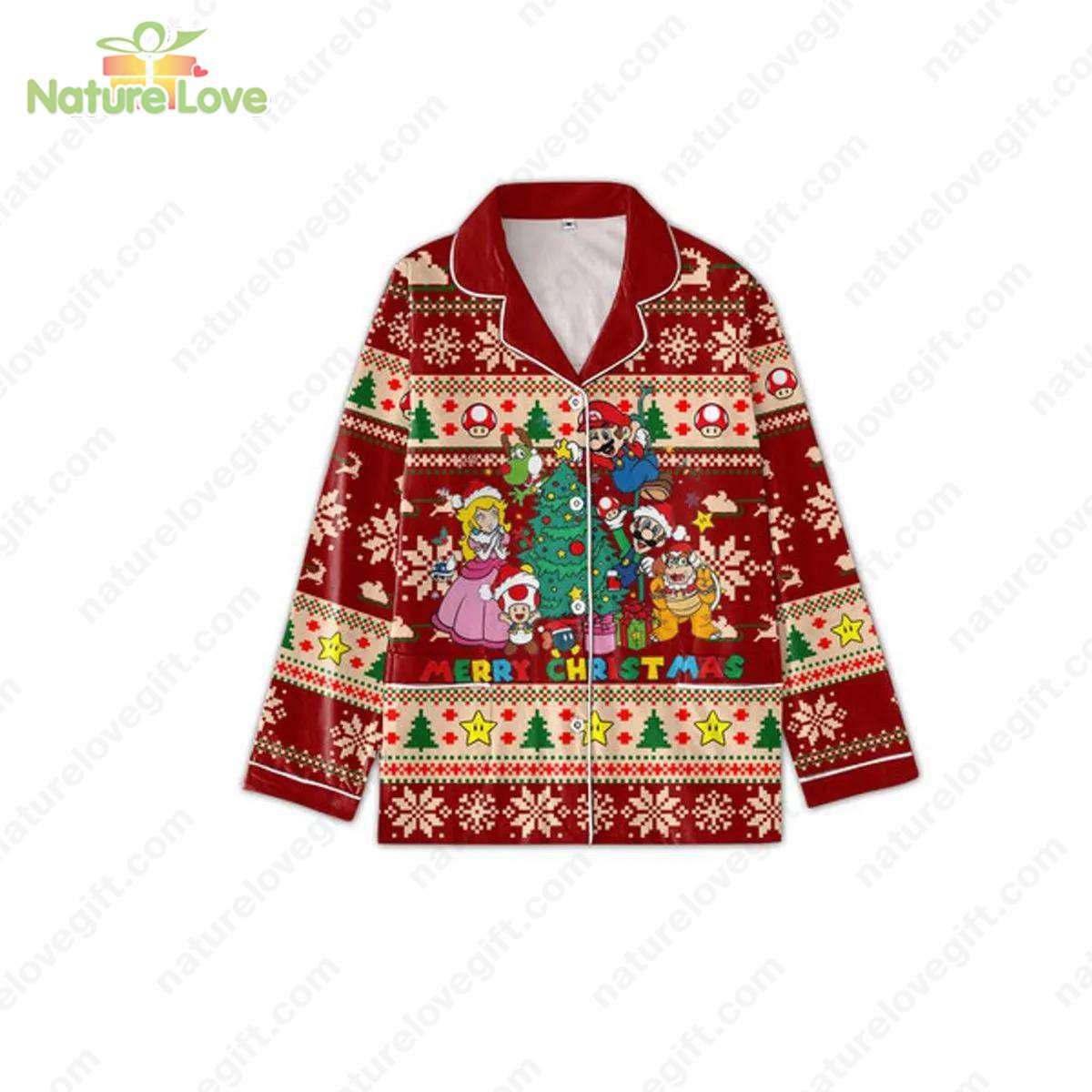 Super Mario and Friends​ Merry Christmas Mario Christmas Pajamas