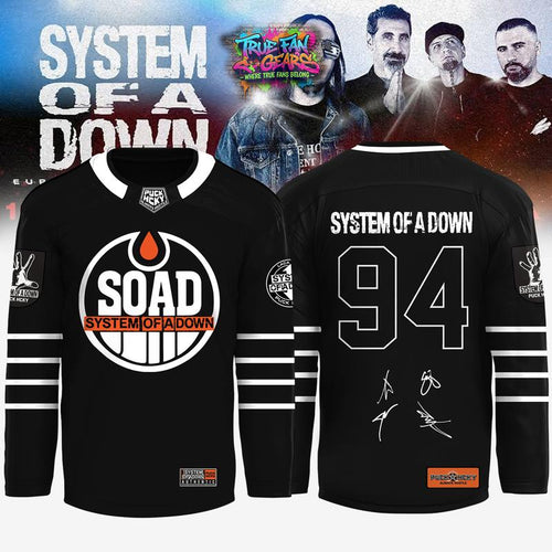 System of a Down Europe UK Stadium SOAD Tour 2026 Hockey Jersey