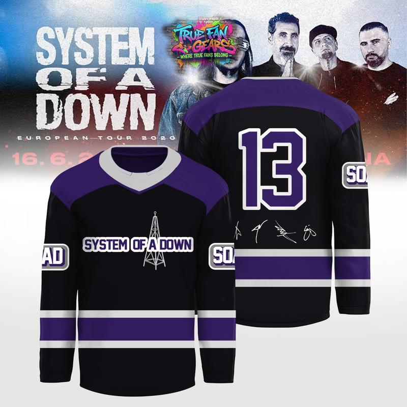 System of a Down Europe UK Stadium SOAD Tour 2026 Hockey Jersey