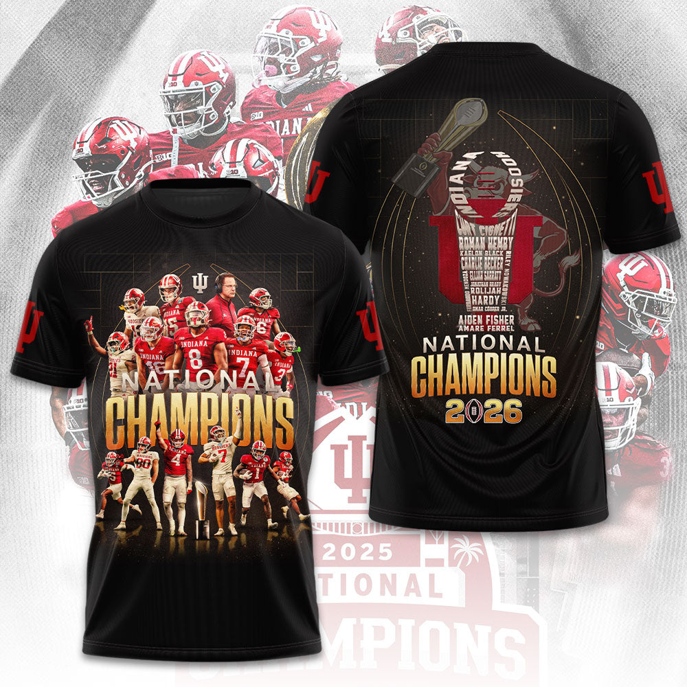 Indiana Hoosiers Football 2025 3D Apparel – TMTHU3502