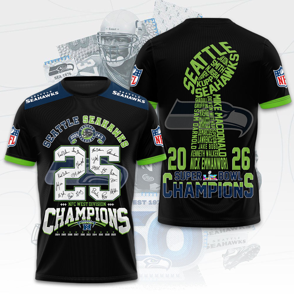 Seattle Seahawks 3D Apparel – TMTHU3716