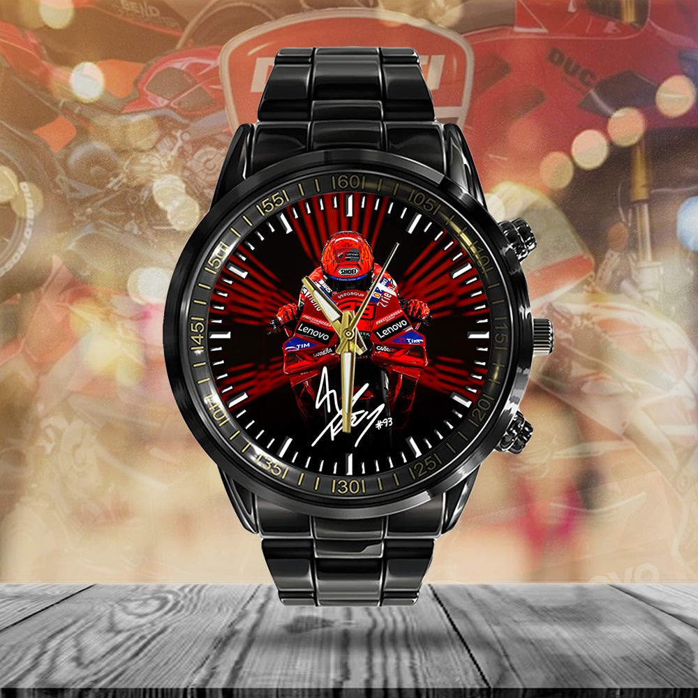 Ducati Lenovo Team x Marc Márquez Black Stainless Steel Watch – TANTN 11761
