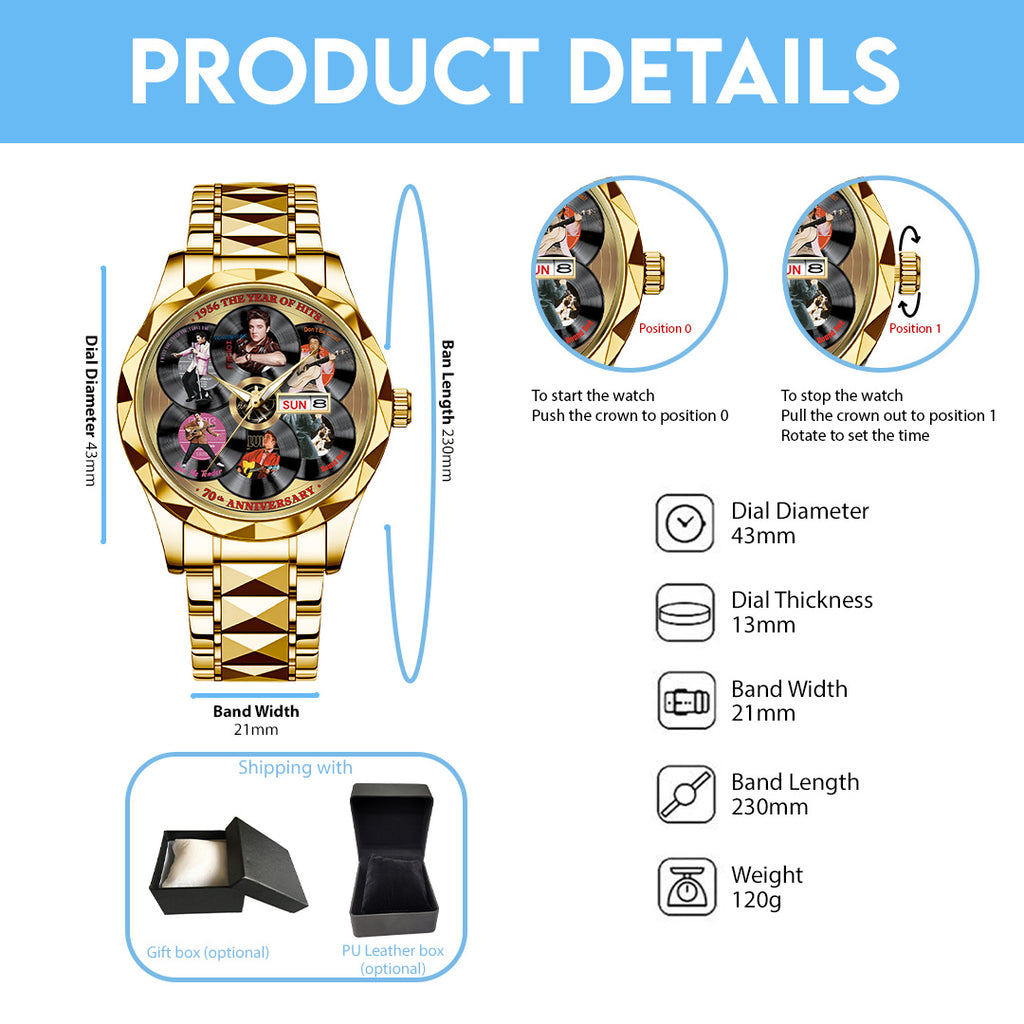 Elvis Presley Alloy Luxury Quartz Watch – TANTN 13775