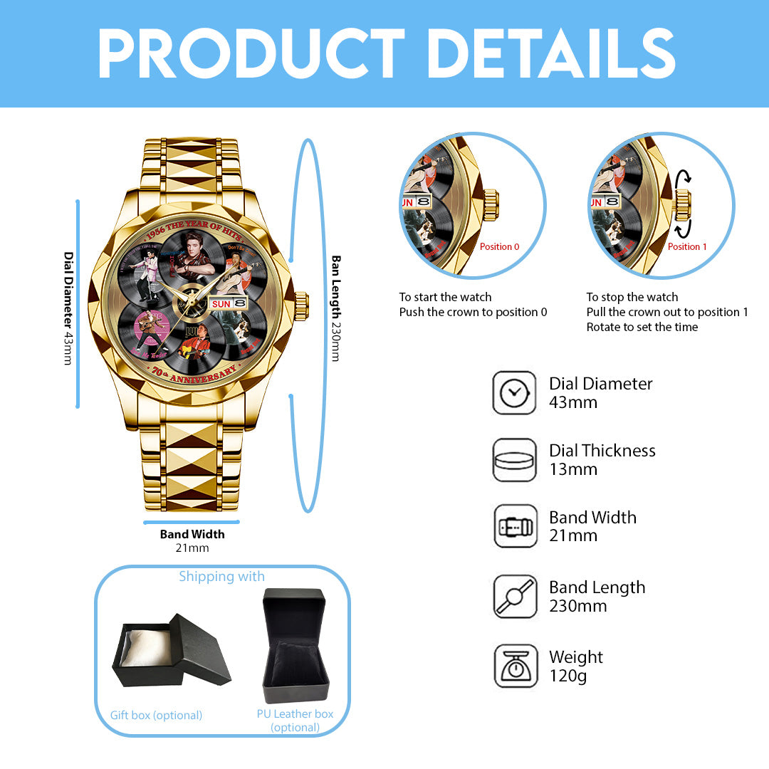 Elvis Presley Alloy Luxury Quartz Watch – TANTN 13775