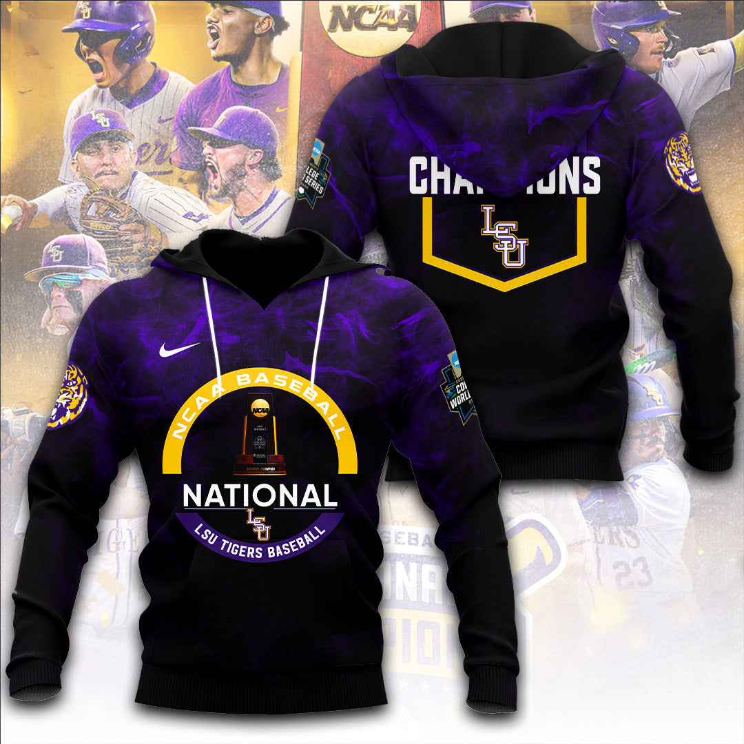 LSU Tigers Baseball 2025 National Champions 3D Apparel – TANTN 13976