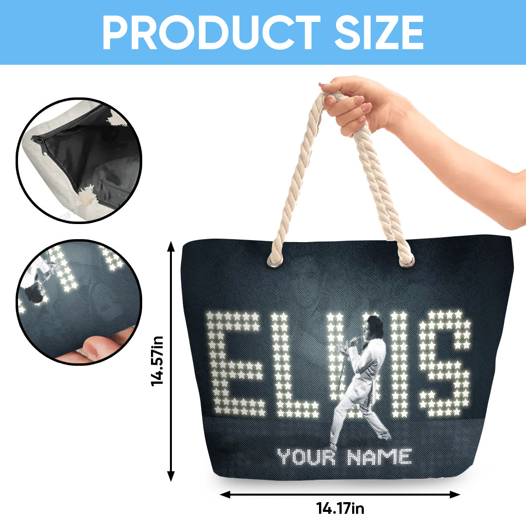 Personalized Elvis Presley Hemp Rope Tote Bag – TANTN 14242