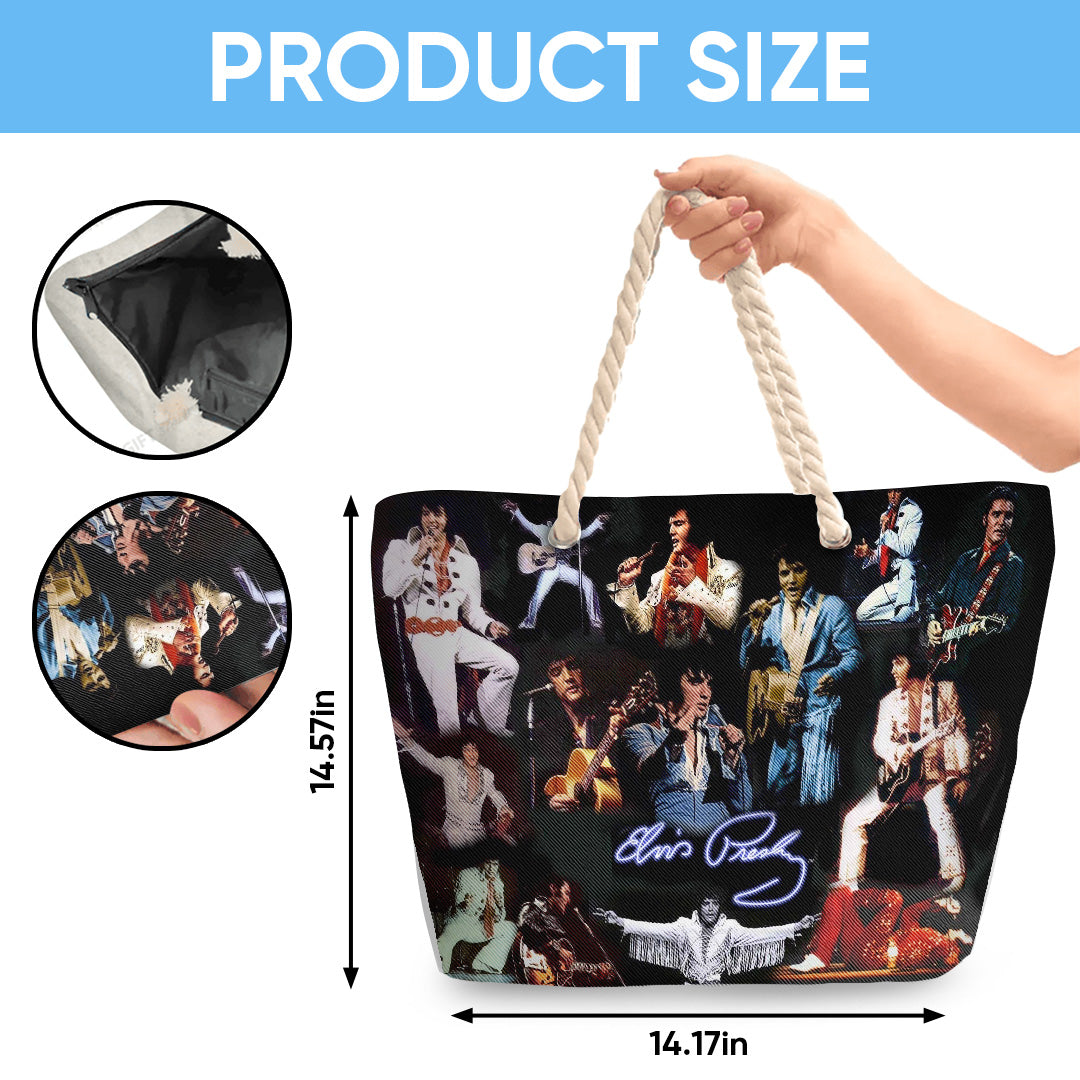 Elvis Presley Hemp Rope Tote Bag – TANTN 14244