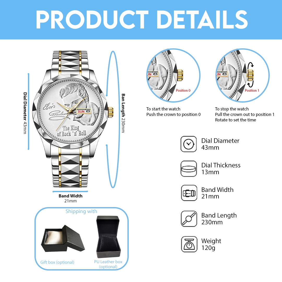 Elvis Presley Alloy Luxury Quartz Watch – TANTN15383