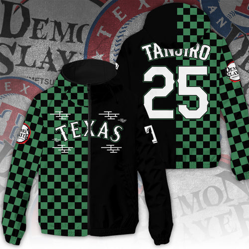 Texas Rangers x Demon Slayer 3D Windbreaker Jacket – TANTN15650