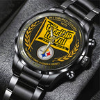 Pittsburgh Steelers The Terrible Towel 2025 Black Stainless Steel Watch – TANTN16137