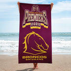 Brisbane Broncos 2025 Premiership Rectangle Beach Towel – TANTN17148