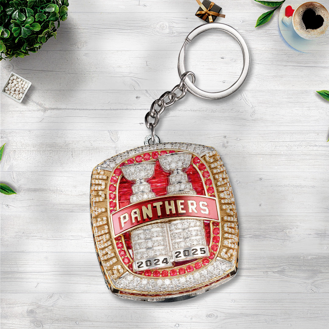 Florida Panthers Custom Shape 2-sided Keychain – TANTN17246