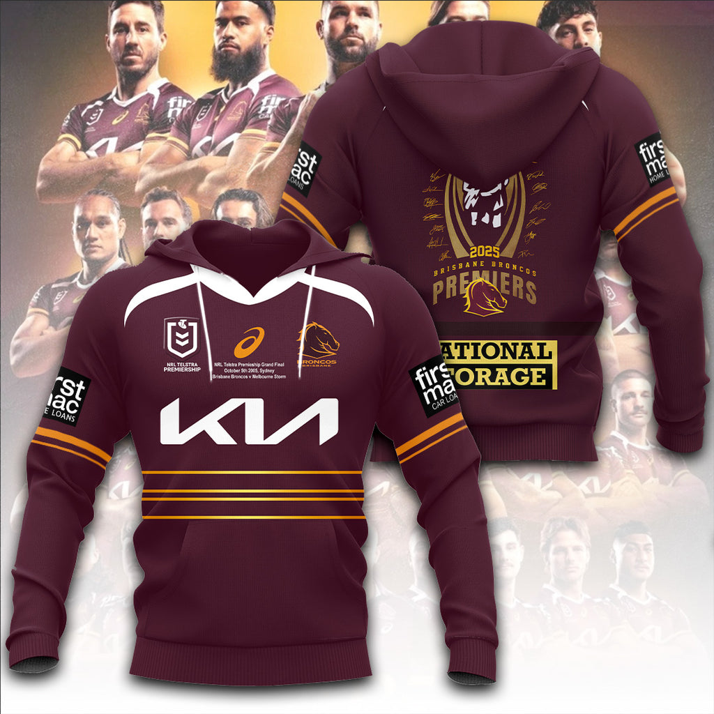 Brisbane Broncos 2025 Premiership 3D Apparel – TANTN17293