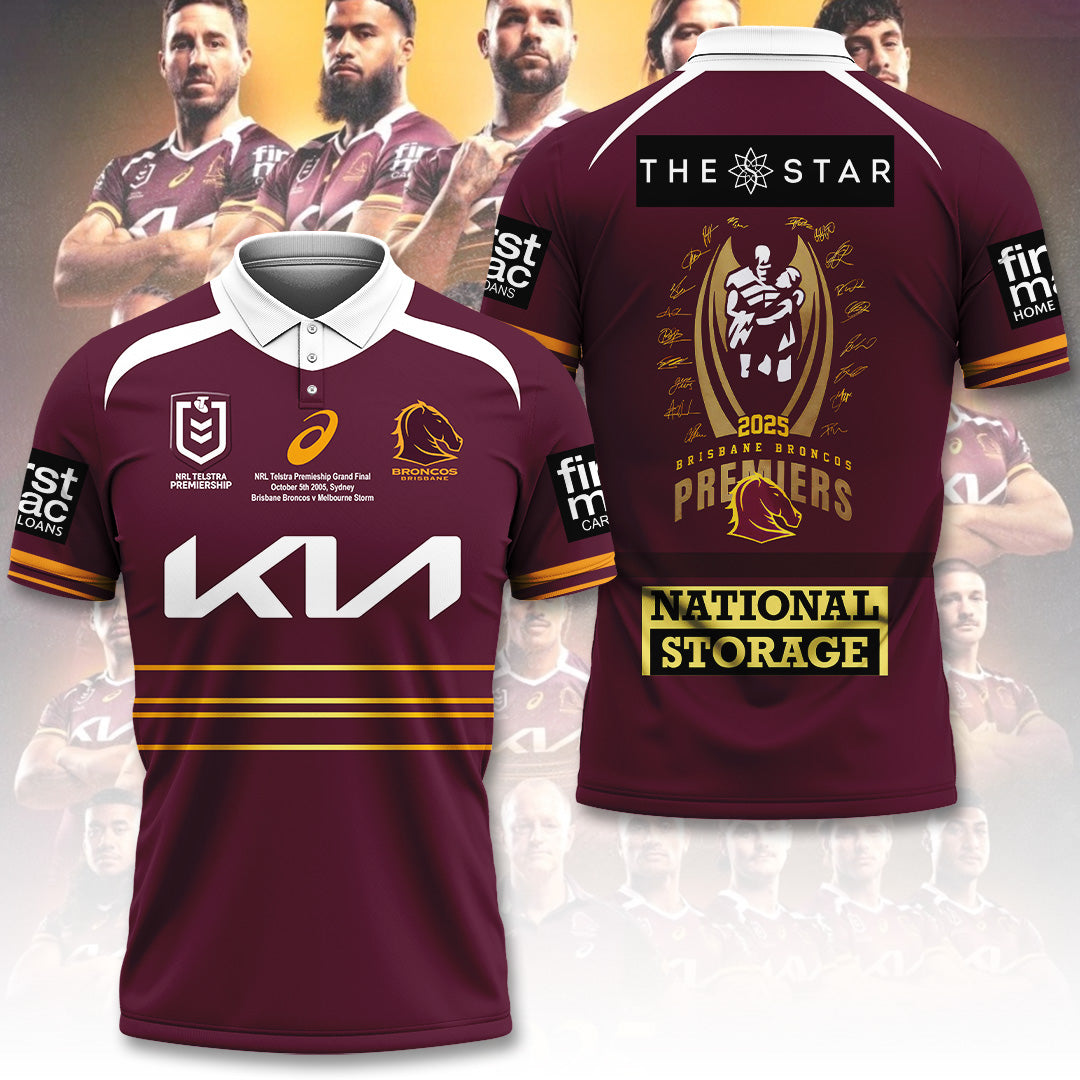 Brisbane Broncos 2025 Premiership 3D Apparel – TANTN17293