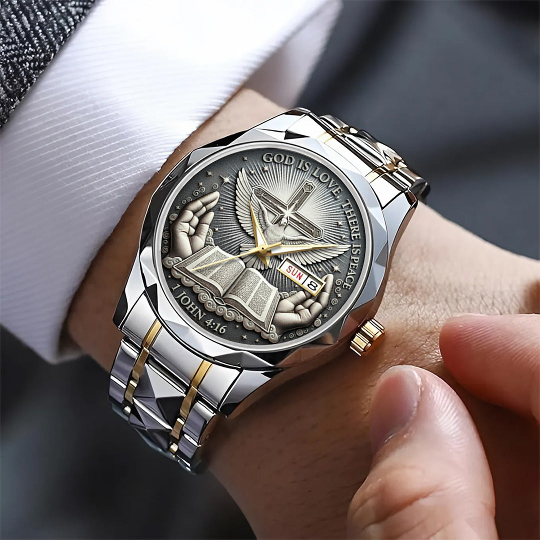 God Is Love, There Is Peace Alloy Luxury Quartz Watch – TANTN17368