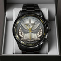 God Is Love, There Is Peace Black Stainless Steel Watch – TANTN17369
