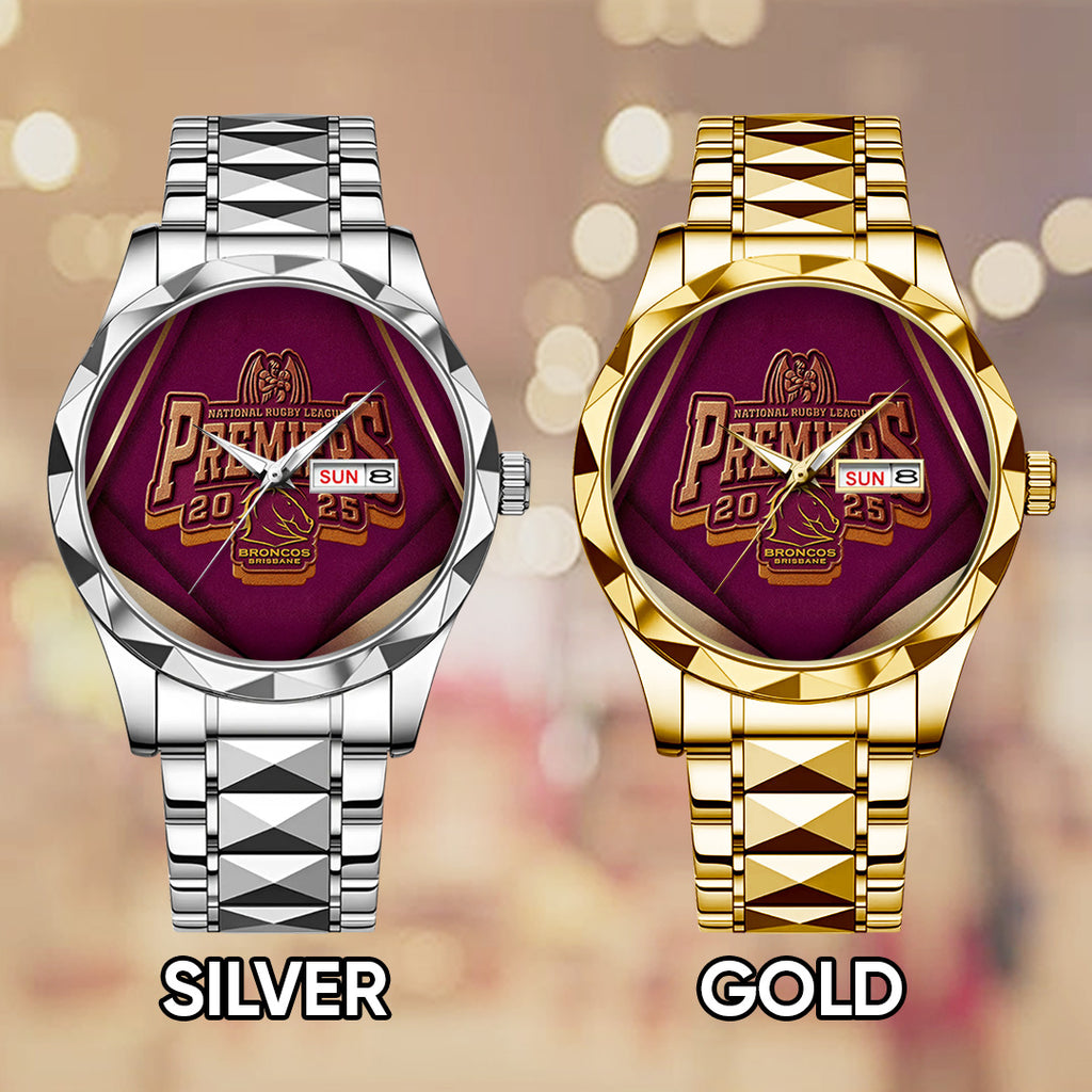 Brisbane Broncos 2025 Premiership Alloy Luxury Quartz Watch – TANTN17397