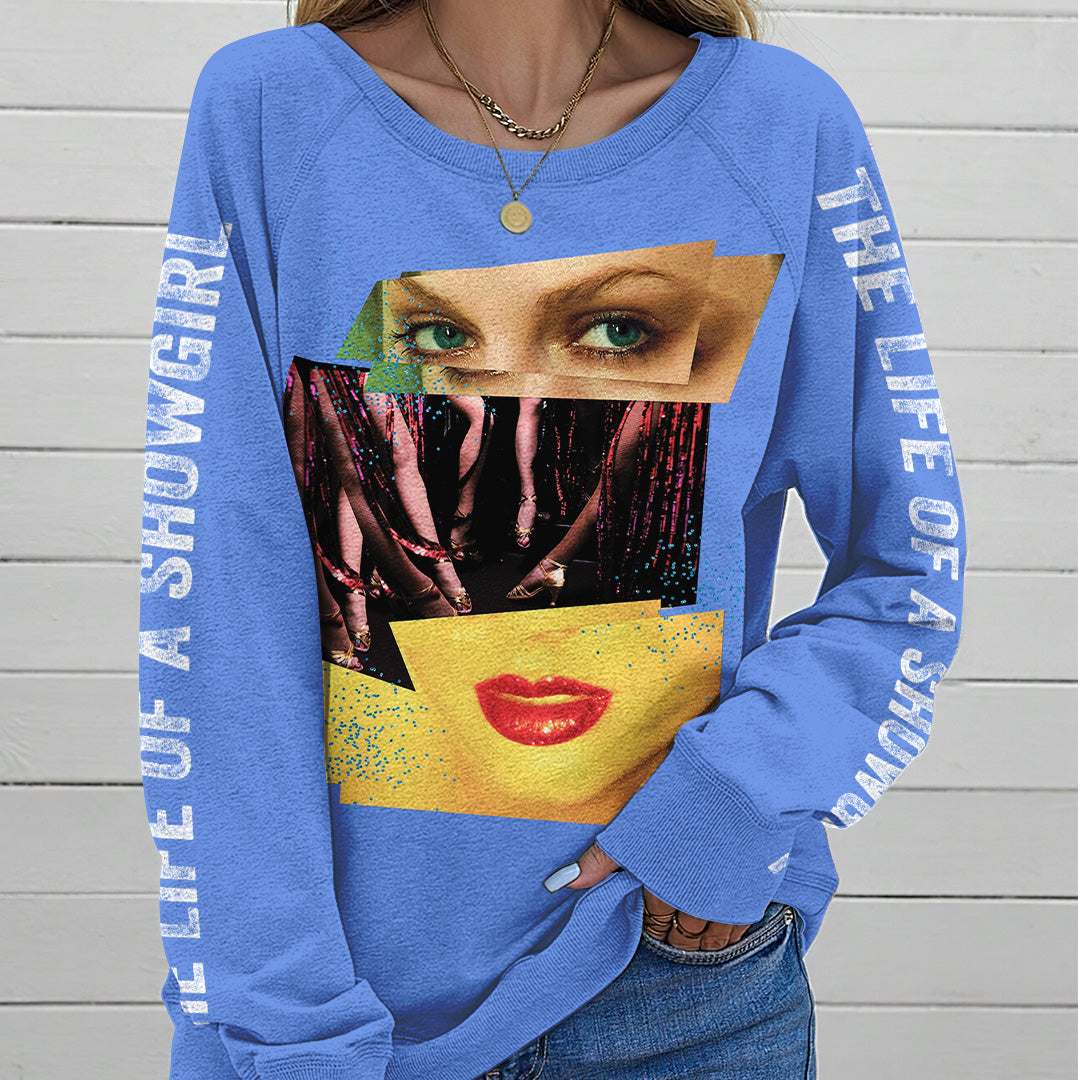 Taylor Swift Round Neck Raglan Sleeve Sweatshirt – TANTN17456