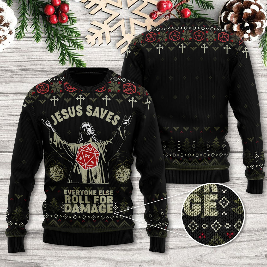 Jesus Saves Ugly Sweater – TANTN17473