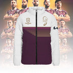 Brisbane Broncos 2025 Premiership 3D Stand Collar Puffer Jacket – TANTN17488