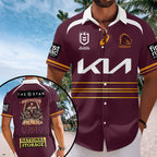 Brisbane Broncos Short Sleeve Button-Down Shirt – TANTN17645