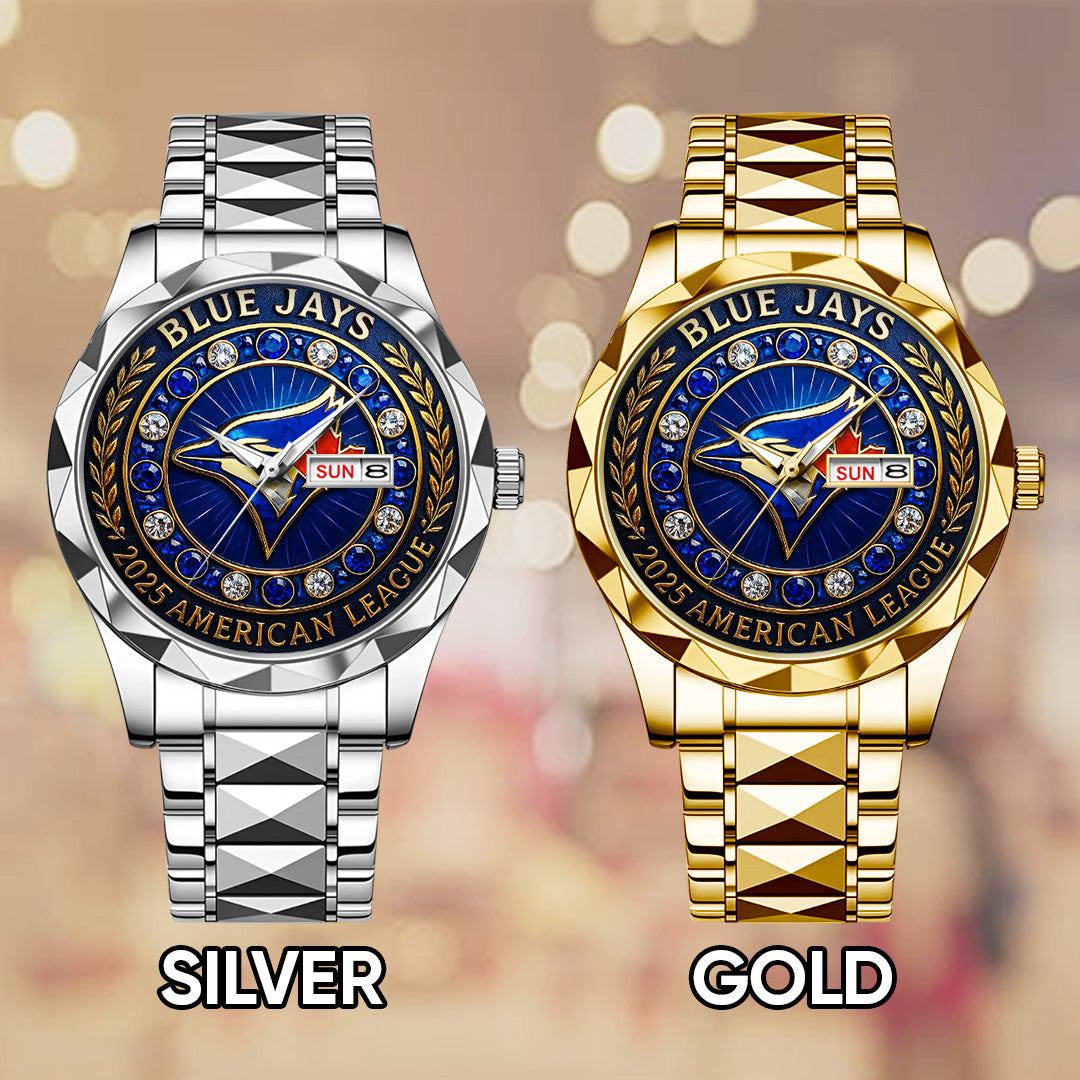 Toronto Blue Jays 2025 American League Champions Alloy Luxury Quartz Watch – TANTN17722